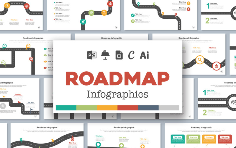 Roadmap-Infografik-Vorlagen