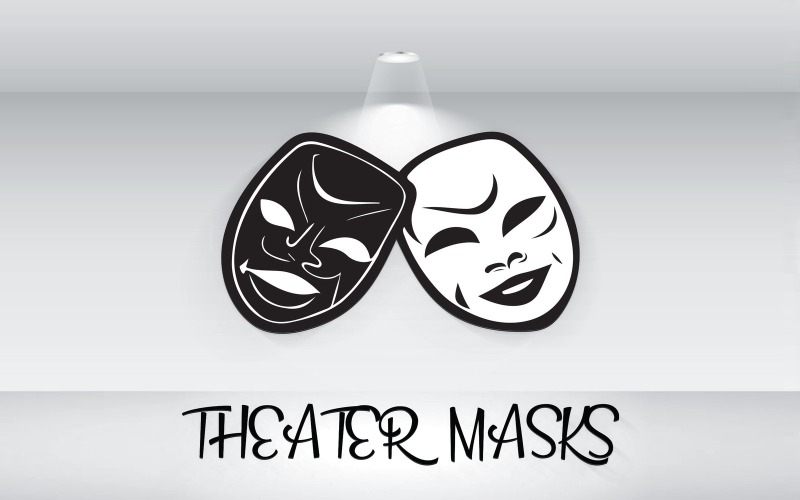 Theater Maskers Logo Vector Bestand