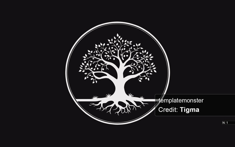 Design del logo dell'albero della vita: un simbolo di forza, crescita e stabilità