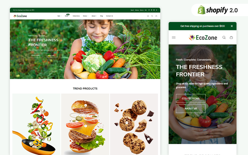 EcoZone -食品杂货店和有机食品的Shopify主题