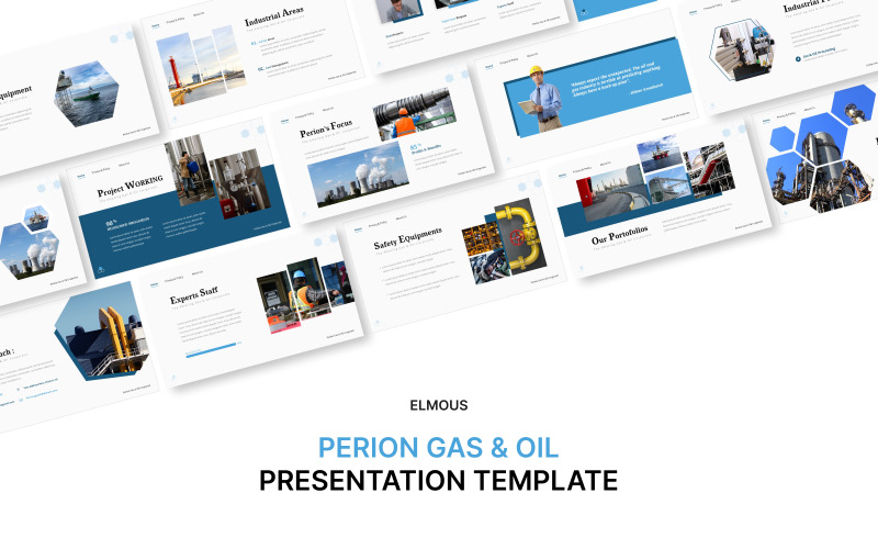 Perion石油和天然气Powerpoint演示模型