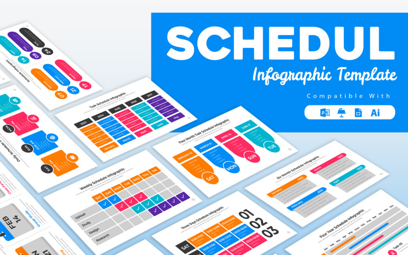 Schedule Infographic Template Layout