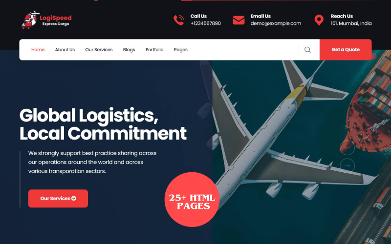 LogiSpeed – Transportaion Html Responsive Vorlage