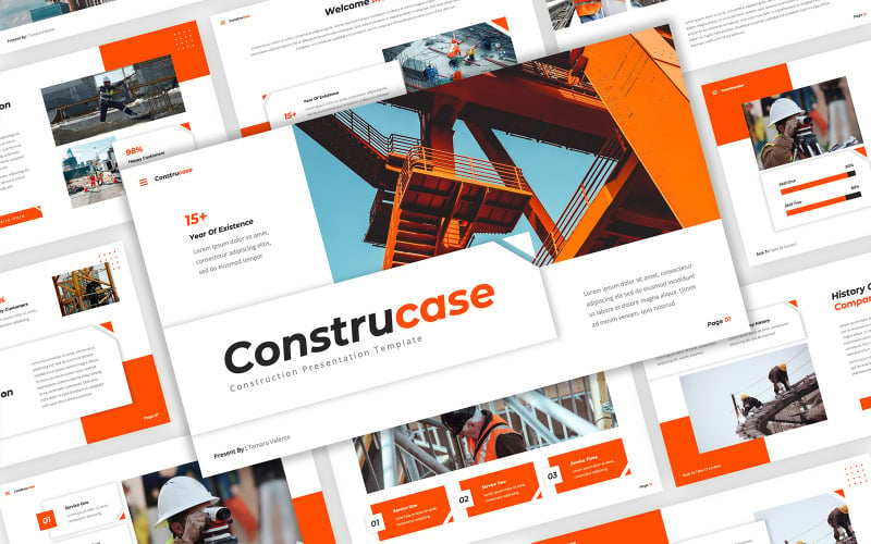 Construcase - Bouw PowerPoint-sjabloon