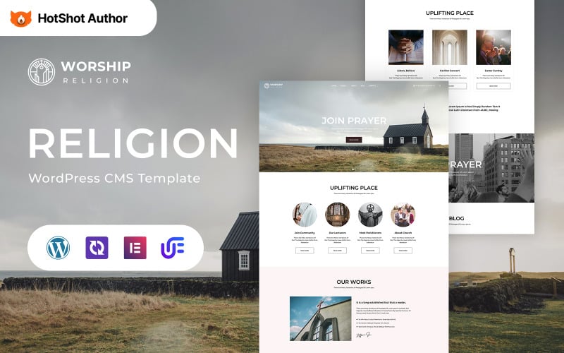 Uwielbienie - Motyw Religia WordPress Elementor