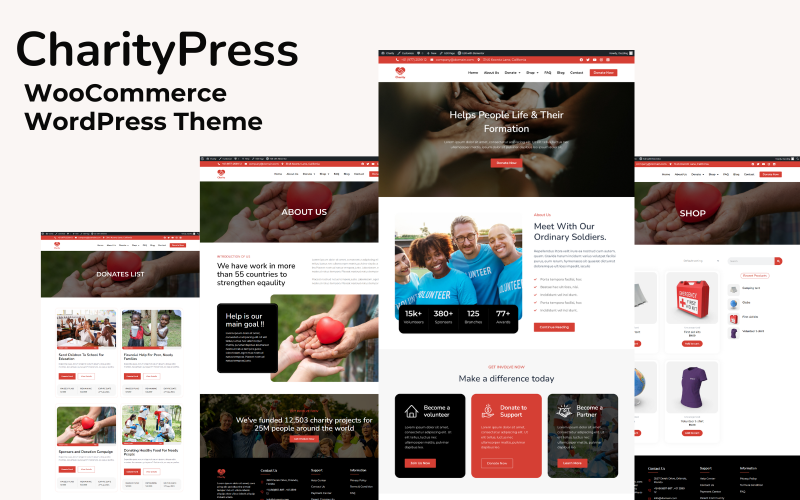 CharityPress: тема WordPress WooCommerce для благотворительных и некоммерческих организаций