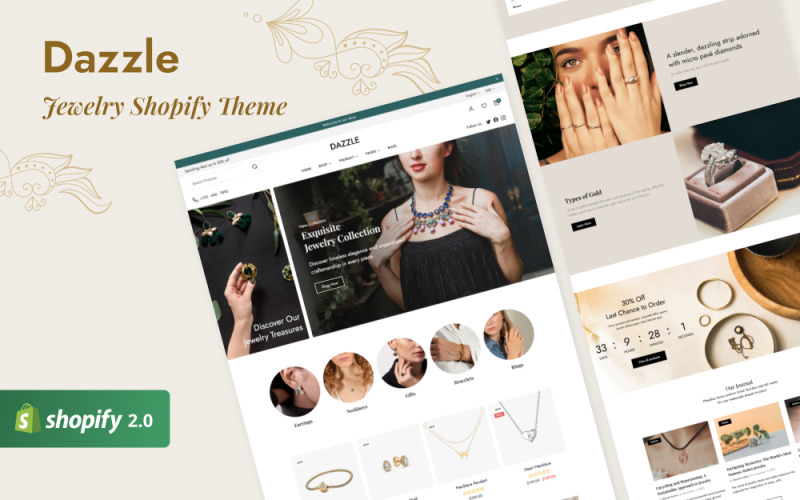 Dazzle - тема Shopify для ювелірних виробів