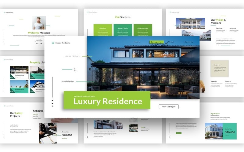 Szablon prezentacji Pandora Luxury Real Estate