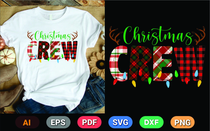 Christmas Crew Design Crew 2023 Eşleşen Tişört