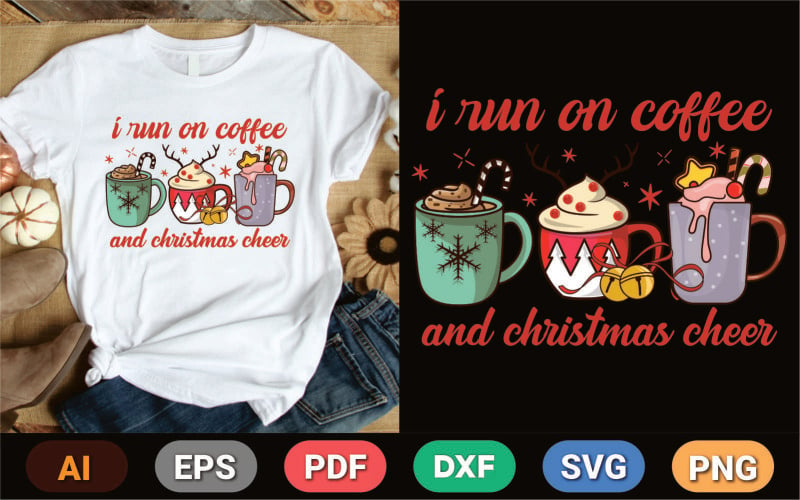 Ik beheer een koffie- en kerstcheershirtontwerp