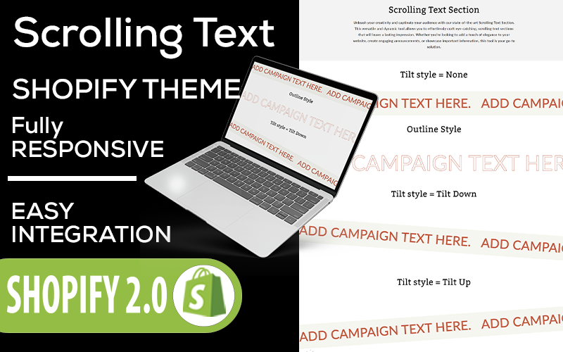 Scrolling Text - Marquee 响应 Shopify节