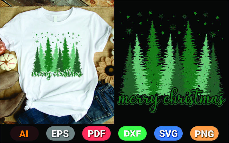 Vrolijk kerst T-shirtontwerp