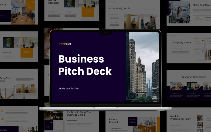 Pitchdot Business Pitch Deck Pr Sentation Templatemonster