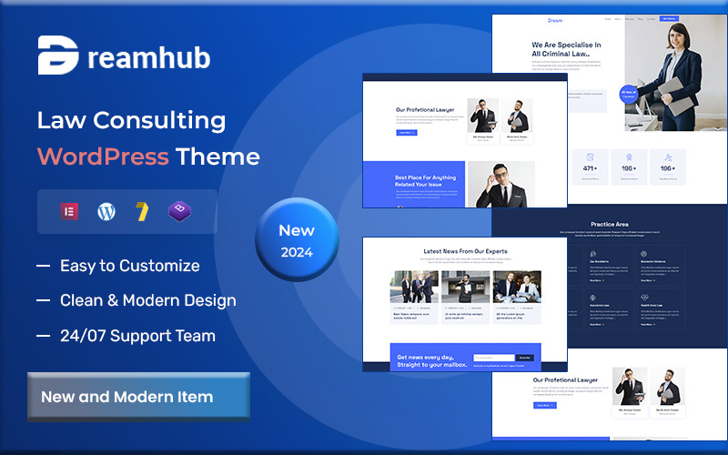 DreamHub – тема WordPress для юридических консультаций