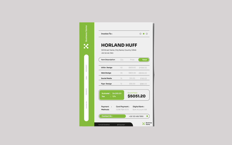 Horland Business Hour Invoice