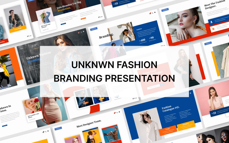 Modello di presentazione PowerPoint di branding di moda sconosciuto