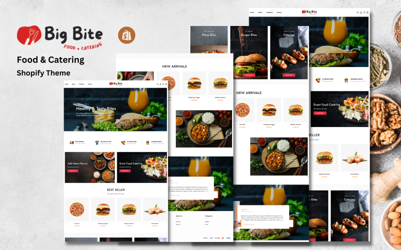 Big Bite - Yiyecek ve İkram Shopify Teması
