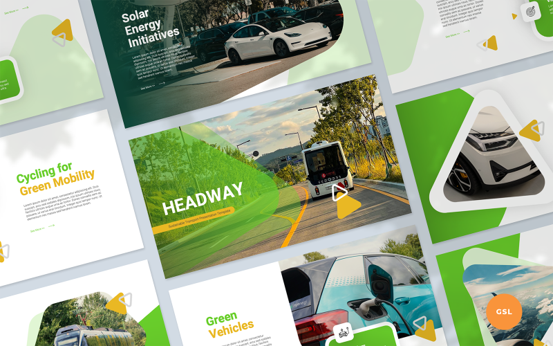 Headway - Modello di presentazione dei trasporti sostenibili Google