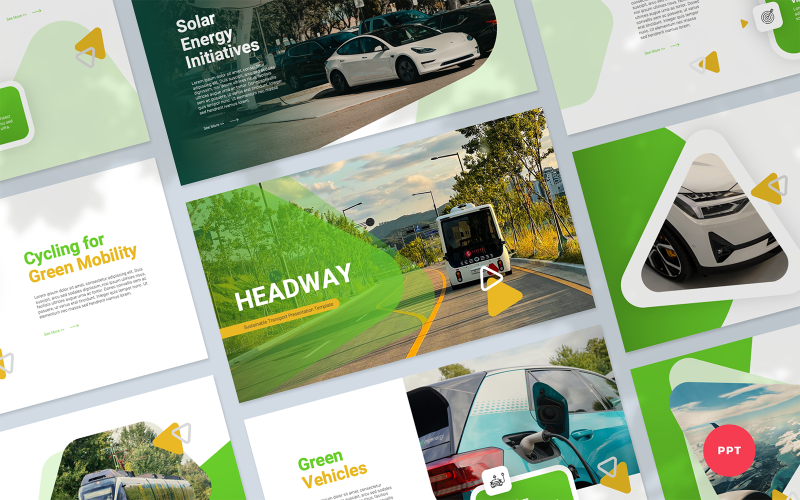 Headway - Sustainable Transport Prezentace PowerPoint šablony