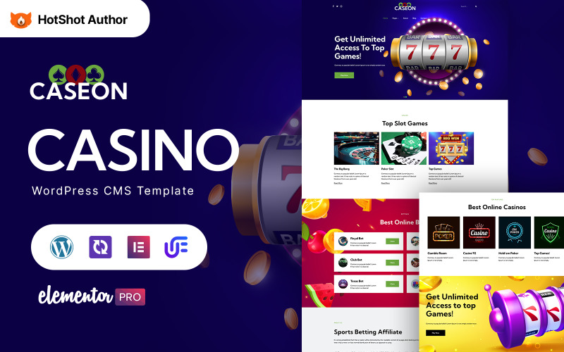 Caseon - Casino Oyunları WordPress Elementor Teması
