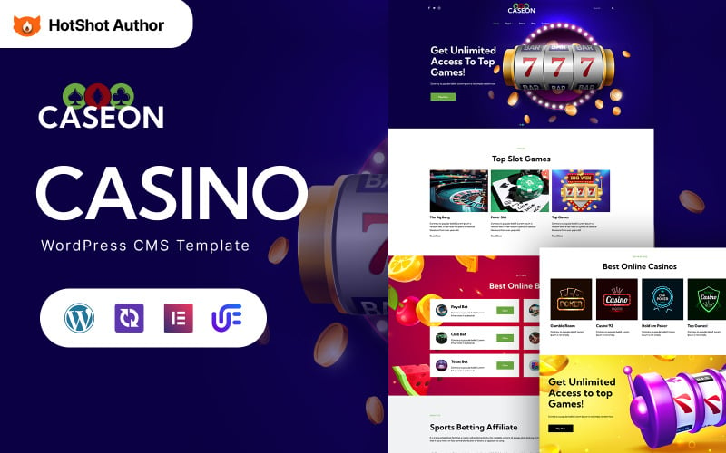 Caseon – Casino-Spiele WordPress Elementor Theme