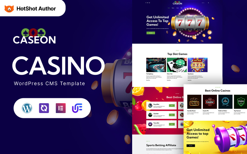 Caseon – тема для ігор у казино WordPress Elementor