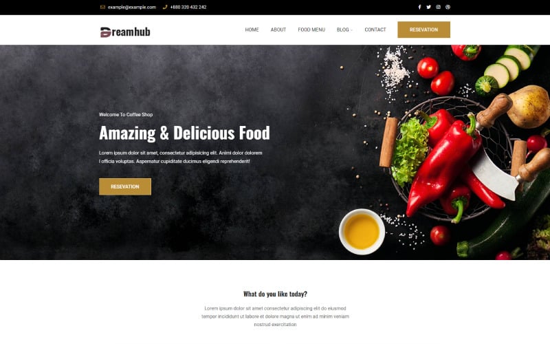 DreamHub – Thème WordPress pour restaurant