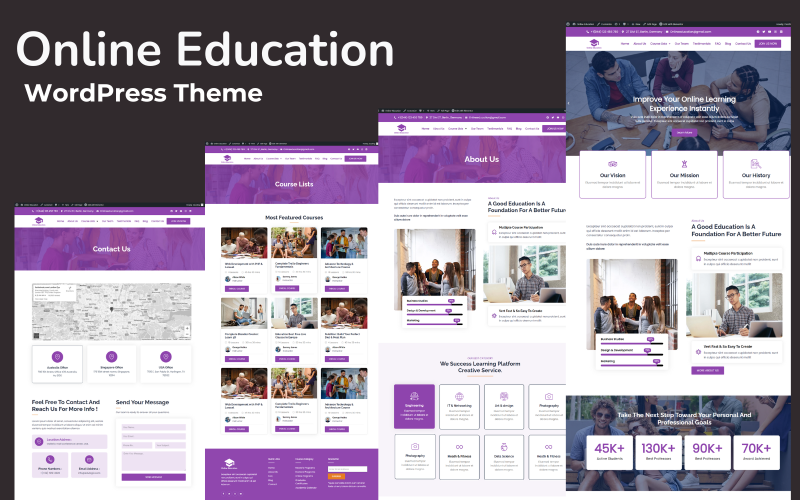 Онлайн-образование — тема WordPress Elementor для школ, колледжей, университетов и онлайн-курсов Education Elementor