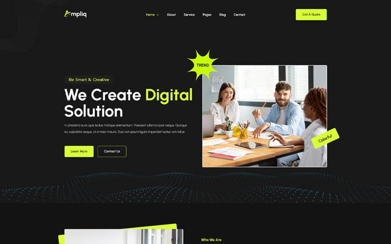 PSD Ampliq模板- Creative Agency