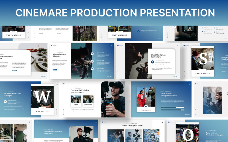 Cinemare Production Powerpoint Prezentační šablona