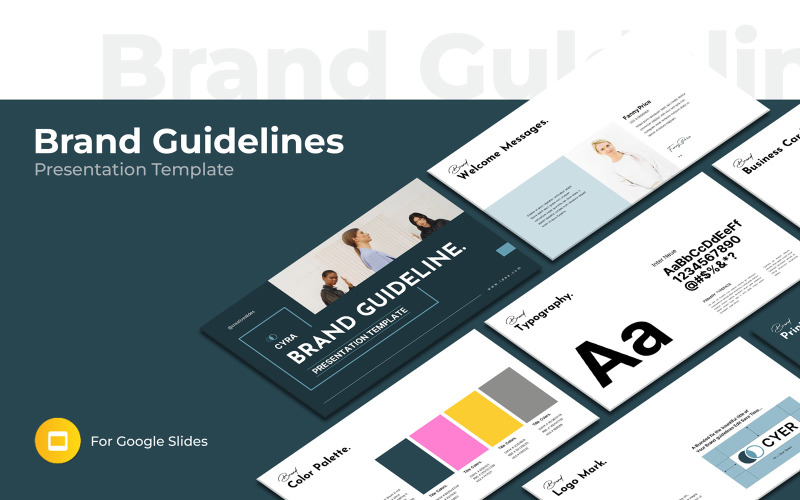 Бренд Guideline Company Google Slides Layout