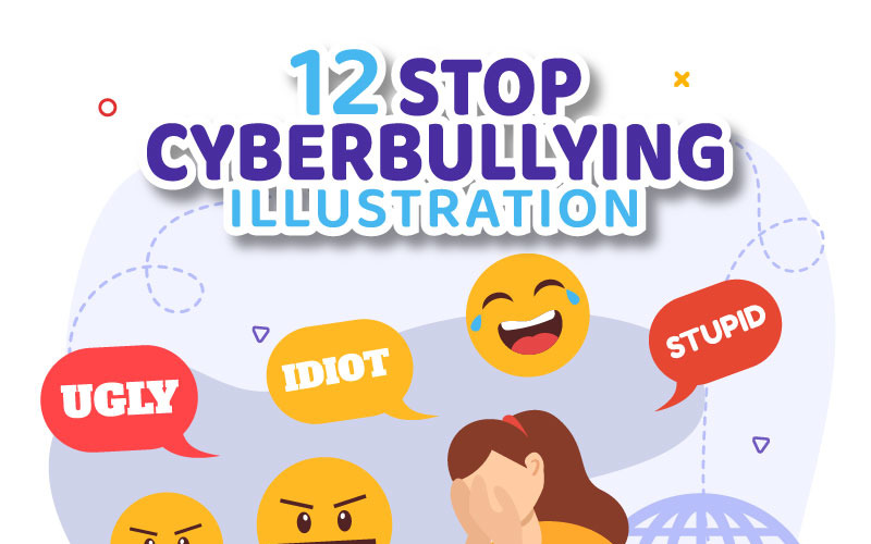 12 Illustration zum Stoppen von Cybermobbing