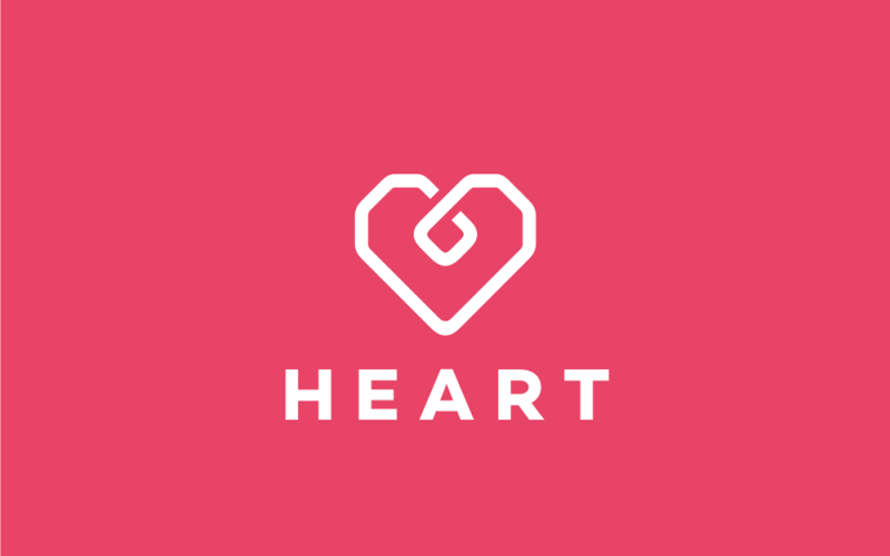 Modello di logo vettoriale del cuore