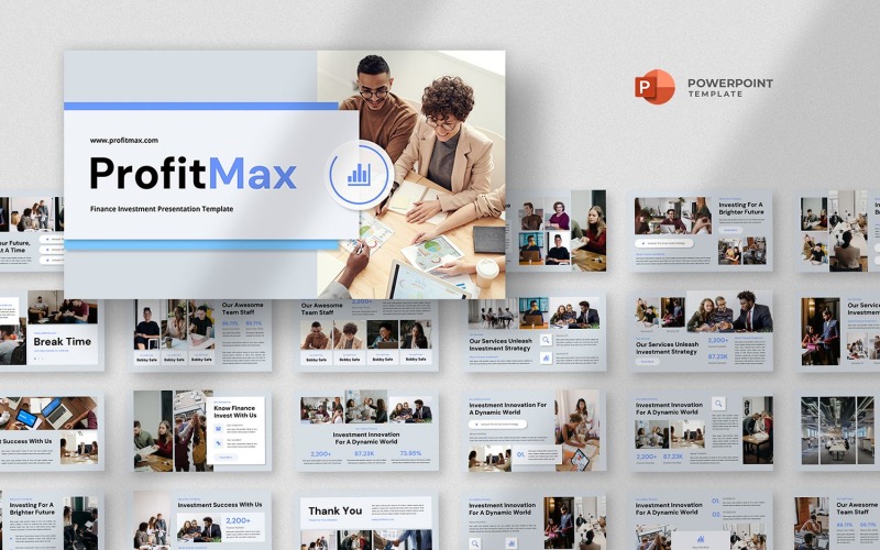 ProfitMax - Plantilla de PowerPoint de inversión financiera