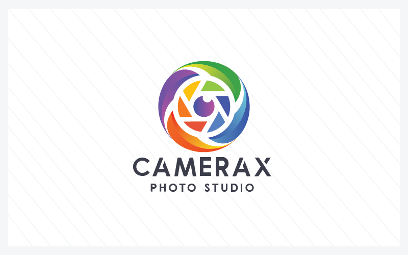 Caméra Pixel O Lettre Logo