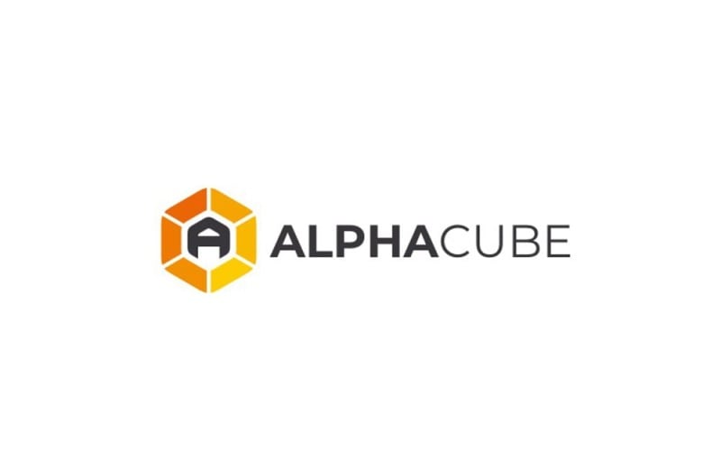 Letter A Cube Logo Template
