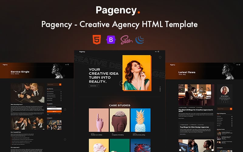 Pagency - Plantilla HTML para agencia creativa