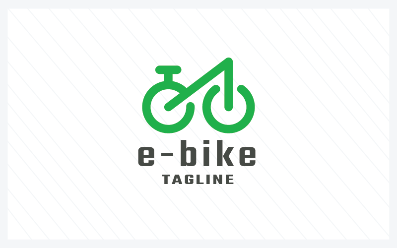 电动自行车字母E标志模板