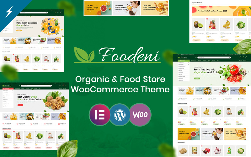 Foodeni – motyw WooCommerce z warzywami, owocami i artykułami spożywczymi