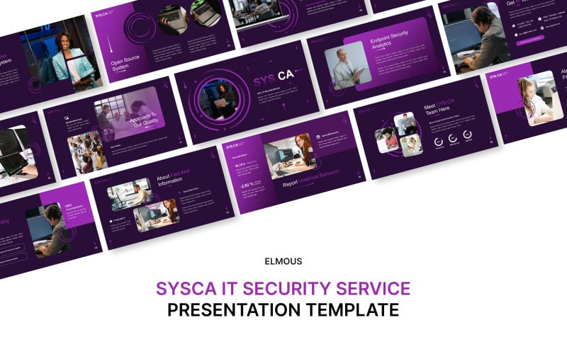 Modèle de présentation Powerpoint du service de sécurité informatique Sysca