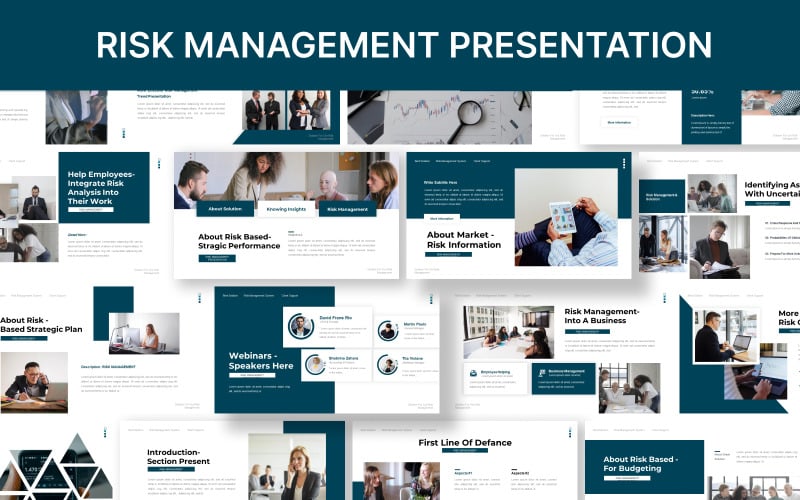 Presentación Plantilla de PowerPoint sobre gestión de riesgos
