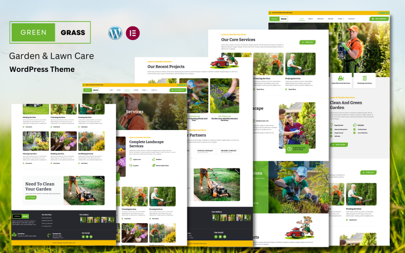 Green Grass – Thème WordPress pour les services d'entretien du jardin et de la pelouse