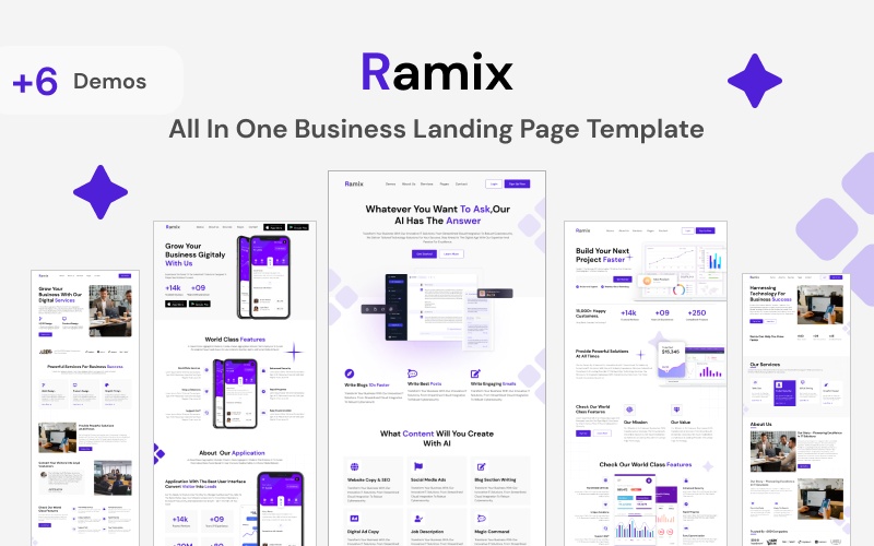 Ramix - Multi-purpose Business Responsive Landing Page Mall