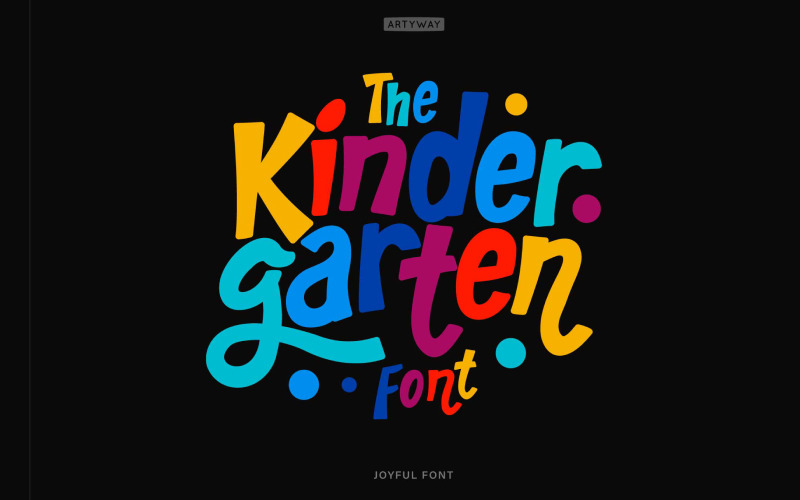 Regenboog kleur Kid grappig lettertype