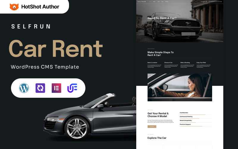 Selfrun – Autovermietung WordPress Elementor Theme