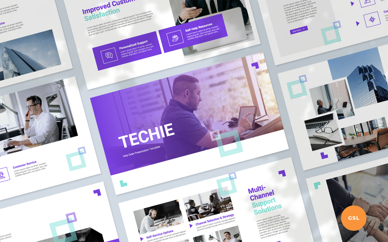 Techie – Helpdesk Prezentace Google Slides Template