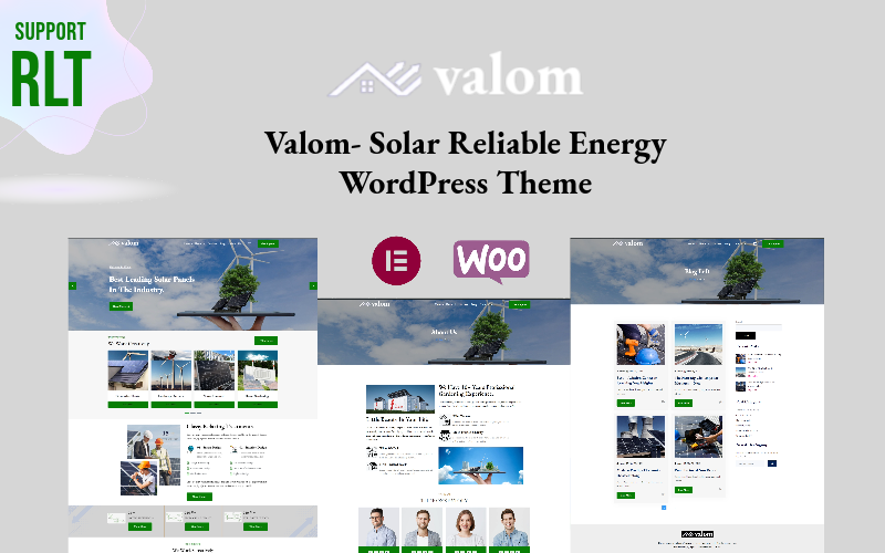 Valom -太阳能可靠的能源WordPress主题