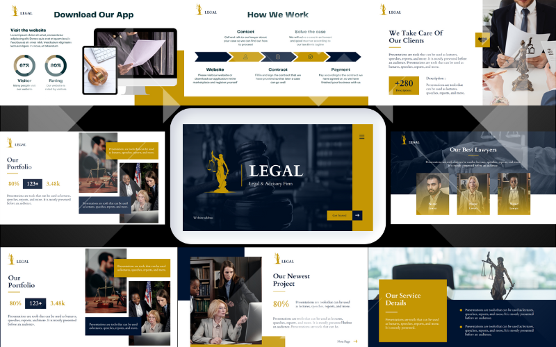 法律-法律和法律PowerPoint模板