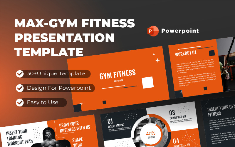 PowerPoint演示模板Max-GYM