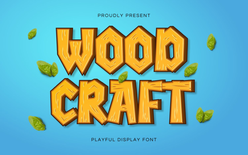 Woodcraft有趣的显示字体